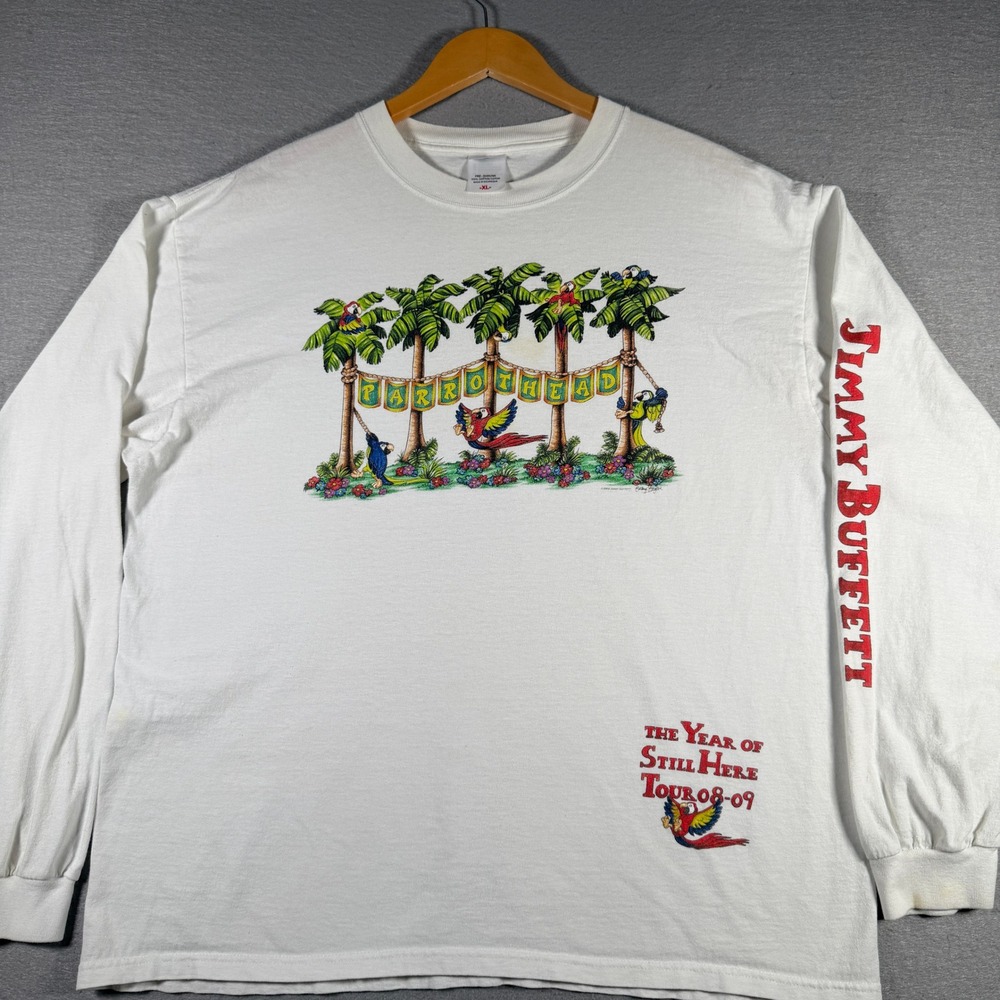Jimmy Buffett Parrot Head The Year of Still Here Tour 08-09 Long Sleeve White XL